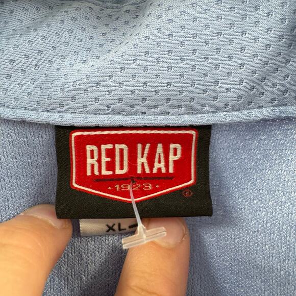 Red Kap blue button down Snap shirt - Picture 2 of 8